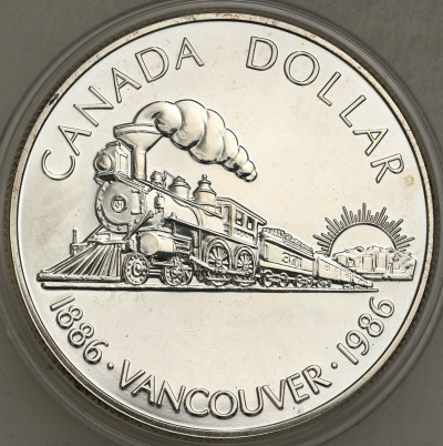 Kanada 1 dolar 1986 Pacific Express SREBRO
