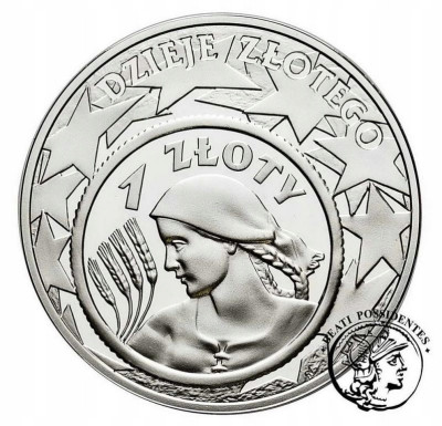 III RP. 10 złotych 2004 Dzieje złotego- SREBRO