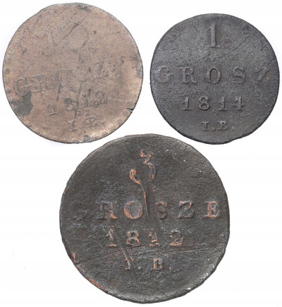 K. Warszawskie Gr. 1814 10 groszy i trojak 1812 IB