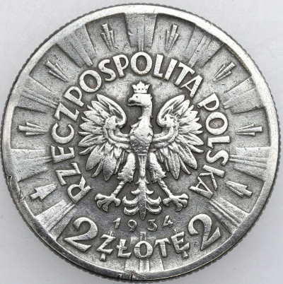 II RP. 2 złote 1934 Piłsudski
