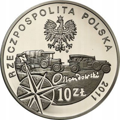 III RP 10 zł 2011 Ferdynand Ossendowski - SREBRO
