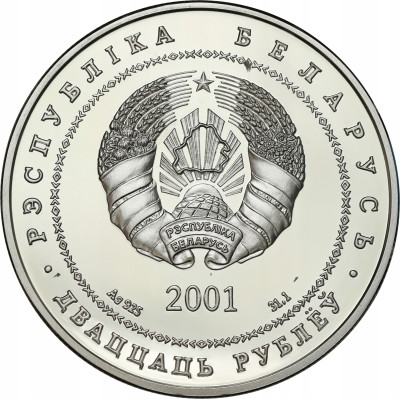 Białoruś 20 rubli 2001 Księżna Połocka- SREBRO