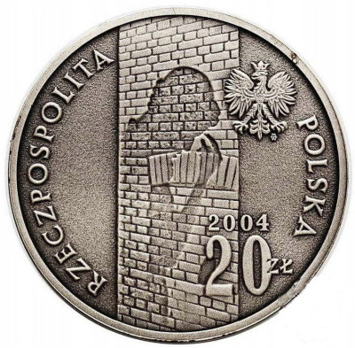 III RP 20 złotych 2004 Getto w Łodzi- SREBRO
