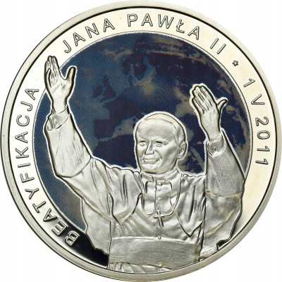 20 złotych 2011 Jan Paweł II Beatyfikacja - SREBRO