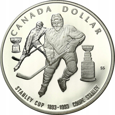 Kanada. 1 dolar 1993 Puchar Stanleya – SREBRO