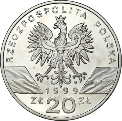 III RP. 20 złotych 1999 Wilki – RZADSZE