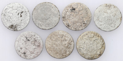 Polska XIX w. 5 groszy 1816-1840 Warszawa, 7 monet