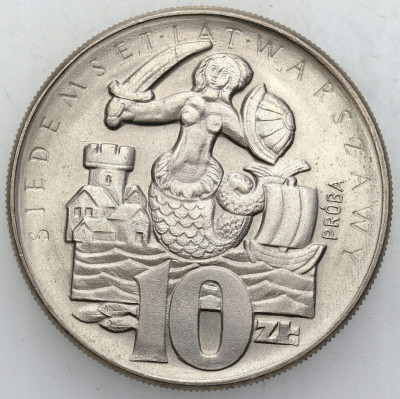 PRL. PRÓBA miedzionikiel, 10 złotych 1965 syrenka