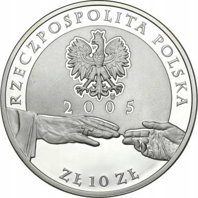 10 złotych 2005 Jan Paweł II platerowany - SREBRO
