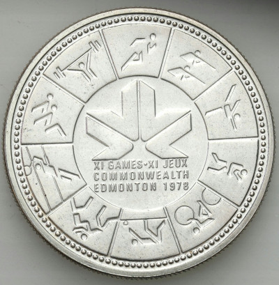 Kanada. 1 dolar 1978XI Igrzyska – SREBRO