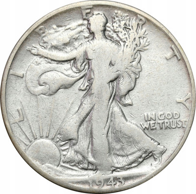 USA 1/2 dolara 1943 Liberty - SREBRO