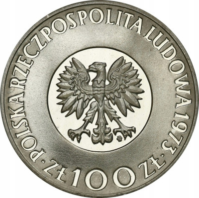 PRÓBA SREBRO 100 złotych 1973 Kopernik
