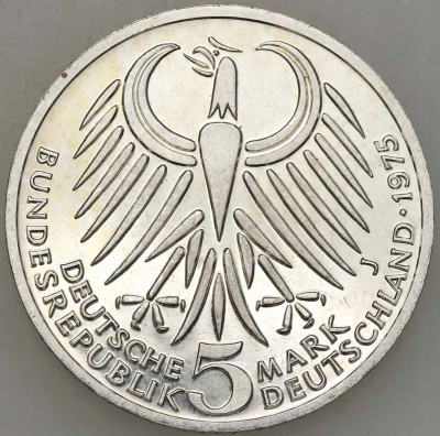 Niemcy, 5 marek 1975 J, Friedrich Ebert-SREBRO