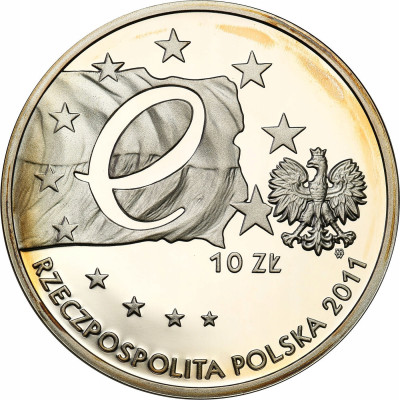 10 zł 2011 Przewodnictwo Polski w Radzie UE SREBRO