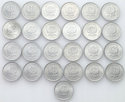 PRL. 50 groszy 1972- 78 zestaw 25 sztuk