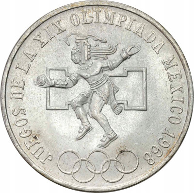 Meksyk. 25 peso 1968 Igrzyska XIX Olimpiady–SREBRO