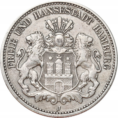 Niemcy, 2 marki 1906 J, Hamburg