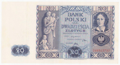 20 złotych 1936 seria DM