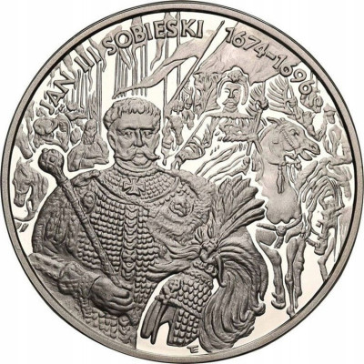 IIIRP 10 zł 2001 Jan III Sobieski popiersie SREBRO
