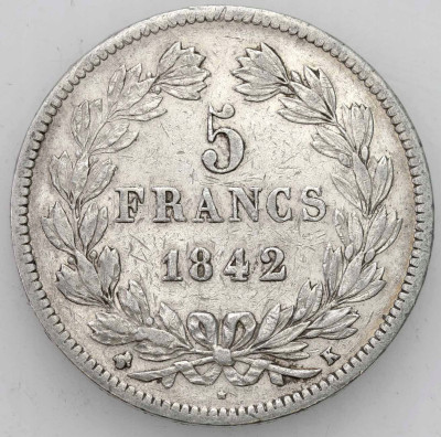 Francja 5 Franków 1842 K Louis Philippe
