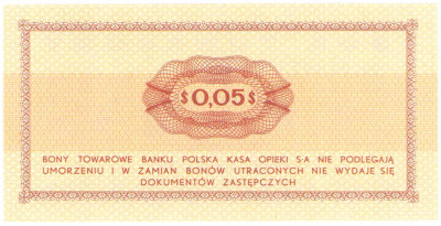 Pewex. Bon 5 centów 1969 – Ea - Rzadsze