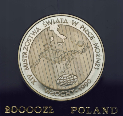 PRL. 20.000 złotych 1989 FIFA Włochy 1990 - SREBRO