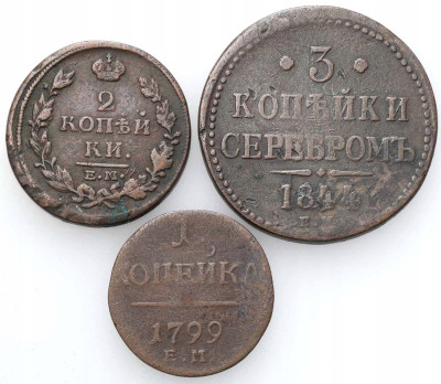 Rosja, 1-3 kopiejki 1799-1844