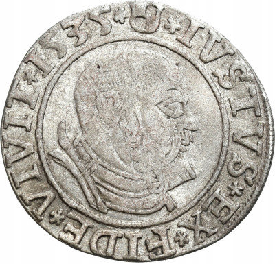 Prusy Książęce. Grosz 1535, Królewiec – ŁADNY