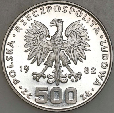 500 złotych 1982 Dar Młodzieży – PRÓBA, Srebro