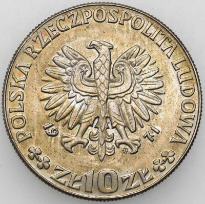 PRÓBA Miedzionikiel 10 złotych 1971 FAO chleb