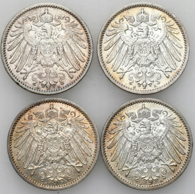 Niemcy. 1 Marka 1905-1914 – 4 szt - PIĘKNE
