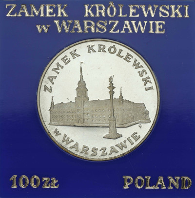 100 zł 1975 Zamek Królewski w Warszawie - SREBRO