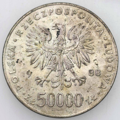 PRL. 50.000 złotych 1988 Józef Piłsudski
