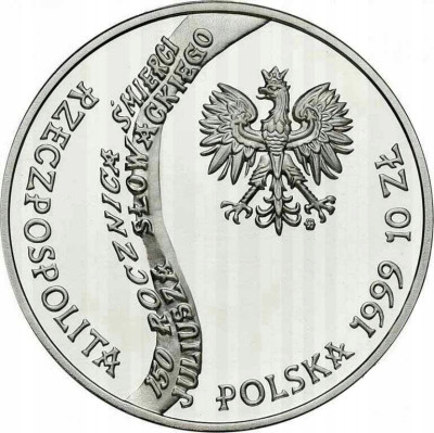 III RP. 10 złotych 1999 Juliusz Słowacki