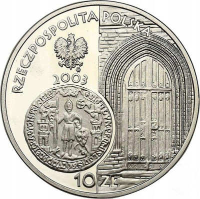 III RP. 10 złotych 2003 Lokacja Poznania- SREBRO