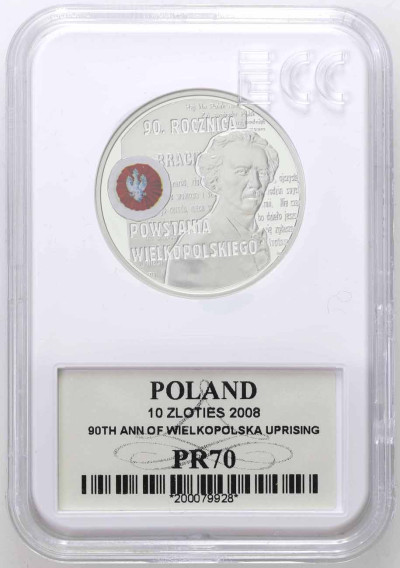 10 złotych 2008 Powstanie Wielkopolskie - GCN PR70
