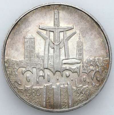 III RP 100.000 złotych 1990 Solidarność A - PIĘKNE