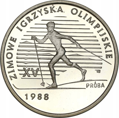 PRL PRÓBA Srebro 1.000 zł 1987 Zimowe Igrzyska