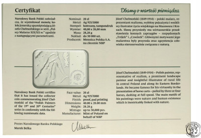 20 złotych 2014 Józef Chełmoński
