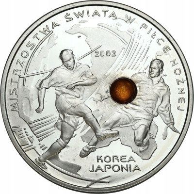 III RP. 10 zł 2002 Korea Japonia, bursztyn- SREBRO