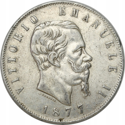 Włochy 5 Lirów 1877 R