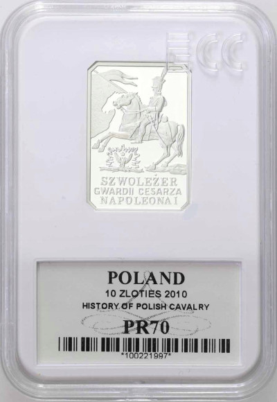 10 złotych 2010 Szwoleżer Napoleona - GCN PR70