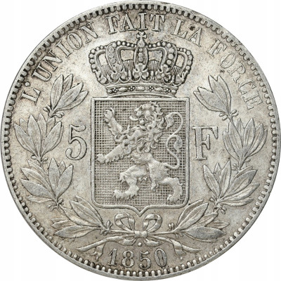 Belgia Leopold I 5 franków 1850