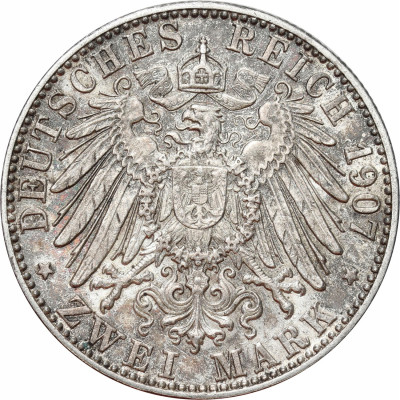 Niemcy, Badenia. 2 marki 1907 G, Karlsruhe