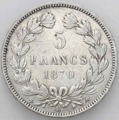Francja 5 Franków 1870 A Paris ''K''