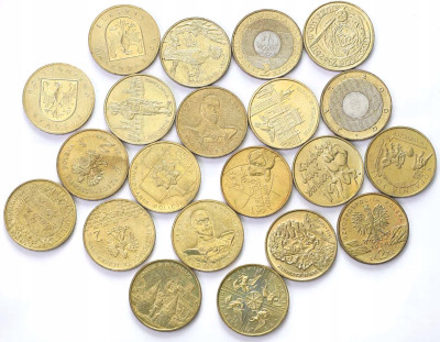 2 złote 2000-2004 GN RÓŻNE – 24 sztuk