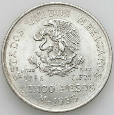 Meksyk. 100 pesos 1953 Meksyk - SREBRO