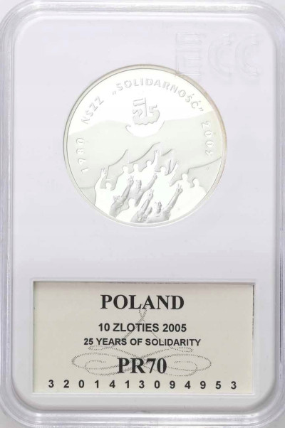 III RP. 10 złotych 2005 Solidarność - GCN PR70
