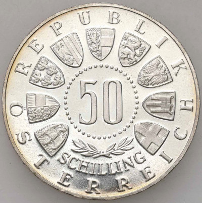 Austria, 50 szylingów 1964 Innsbruck - SREBRO