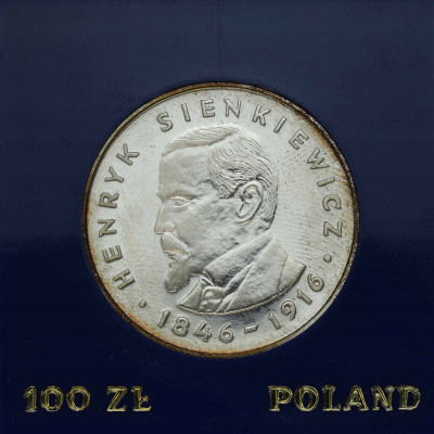 100 złotych 1977 Henryk Sienkiewicz - SREBRO